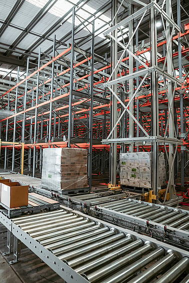 Davis Food automated warehouse shuttle system